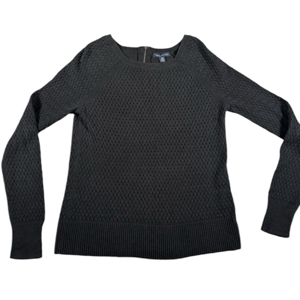 AE American Eagle Black Knit Textured Sweater sz XS